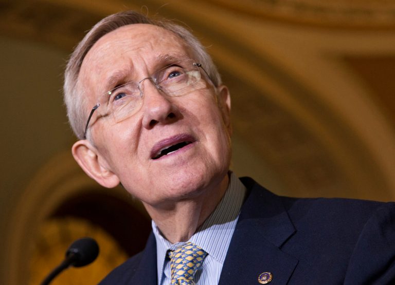 Senate Majority Leader Harry Reid, D-Nev., speaks on Capitol Hill in Washington on Oct. 29. (AP Photo/J. Scott Applewhite, File )