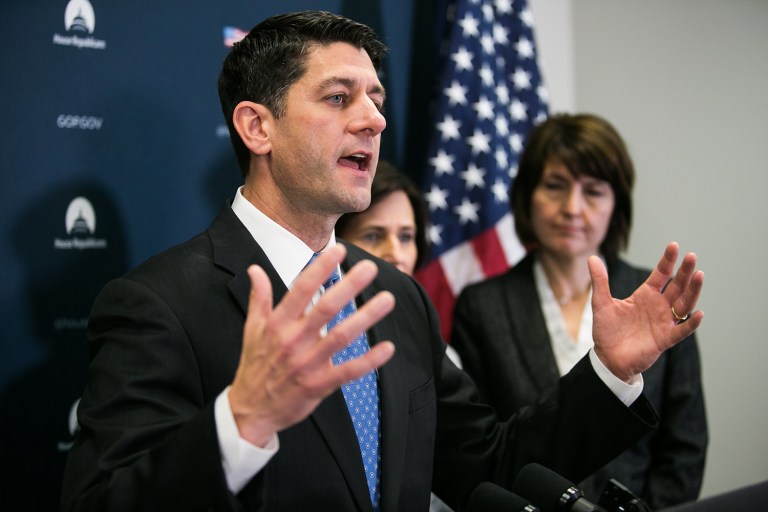 House Speaker Paul Ryan speaks at a news conference on Capitol Hill, Tuesday, Jan. 24, 2017. (Graeme Jennings/Examiner)