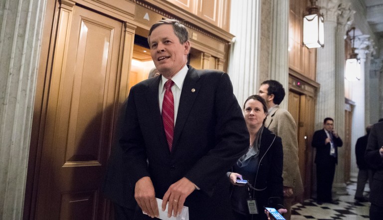 Daines previously had held out because, he said, the bill did not do enough to provide tax cuts to non-corporate businesses relative to big C corporations, which the bill would give a 20 percent tax rate. (AP Photo/J. Scott Applewhite)