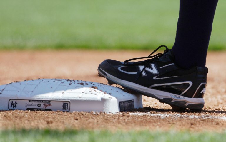 New Balance says promised sneaker contracts from the Pentagon never happened. (AP Photo/Carlos Osorio)