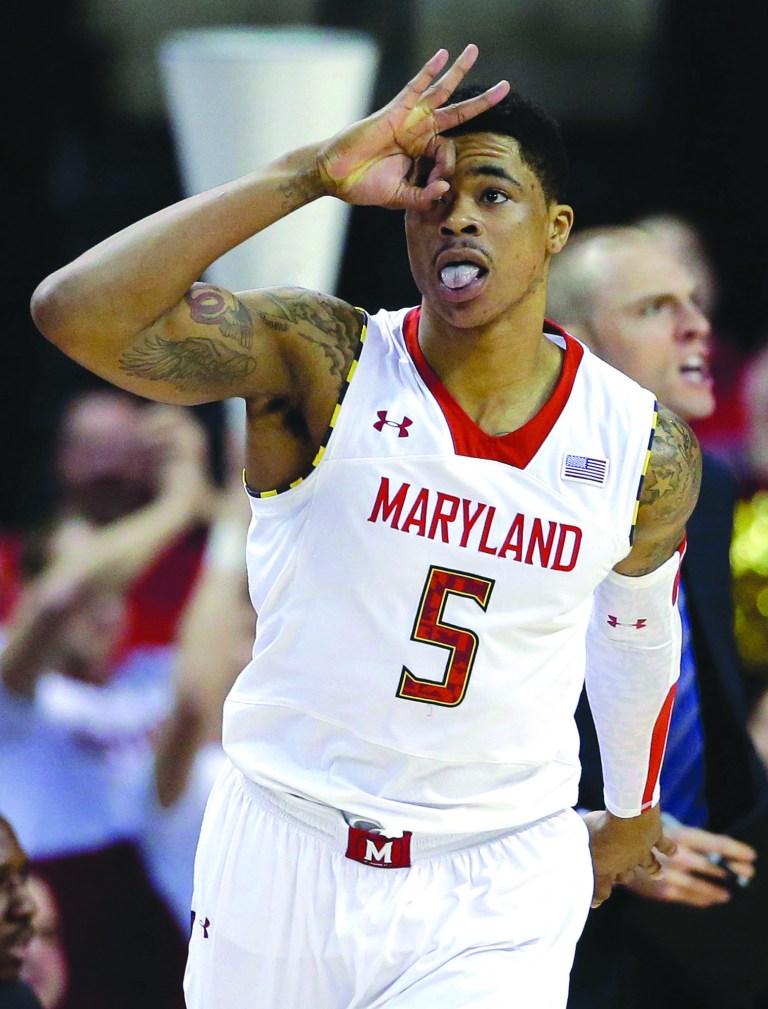 Patrick Semansky/AP
Nick Faust finished with 18 points, including four 3-pointers, and had three assists and no turnovers as Maryland beat Clemson.