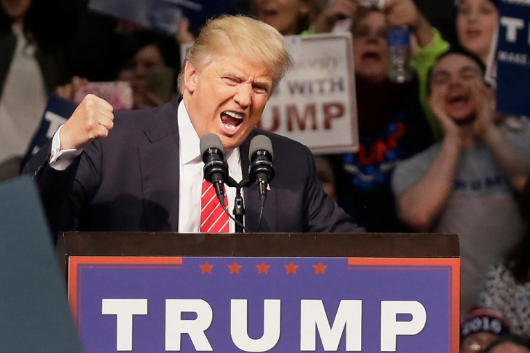 Donald Trump eventually pulled away from rival John Kasich to win the state of Michigan. (AP Photo/Carlos Osorio)