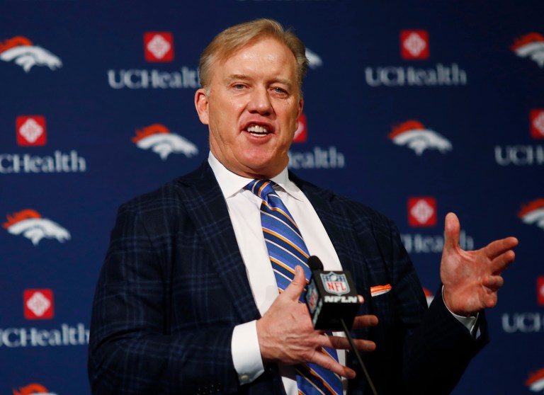 Former Denver Broncos quarterback and NFL legend John Elway on Monday gave his "highest recommendation" for Judge Neil Gorsuch to be confirmed for the Supreme Court. (AP Photo/David Zalubowski)