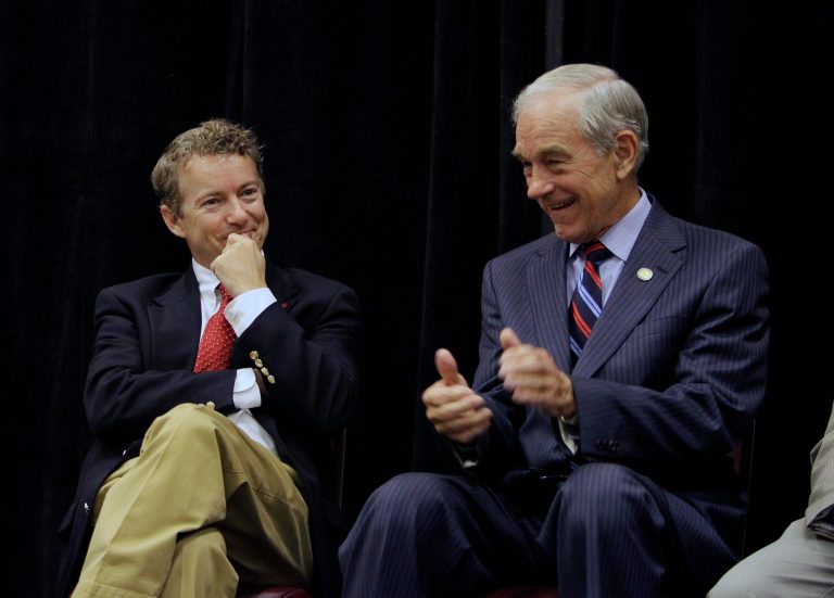The caucus system helped former Texas Rep. Ron Paul win most of the delegates at the Nevada GOP convention in 2012. Paul's son, Kentucky Sen. Rand Paul, may benefit most of all declared presidential candidates. (AP Photo)