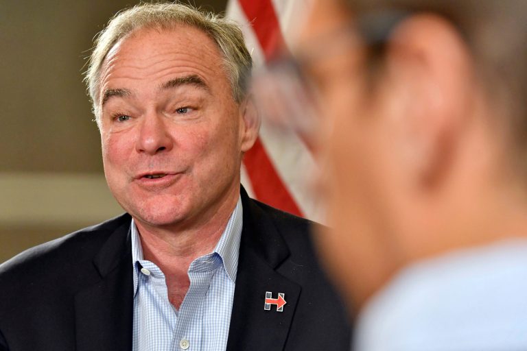 Kaine hired his former chief of staff Wayne Turnage to prepare him for the vice presidency. (AP Photo/Josh Reynolds)