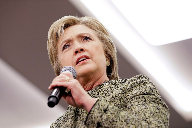 A leading political action committee supporting Hillary Clinton's presidential bid returned nearly a quarter-million dollars in donations on Friday due to a contributor's ties to the federal government. (AP Photo/Mark Humphrey)
