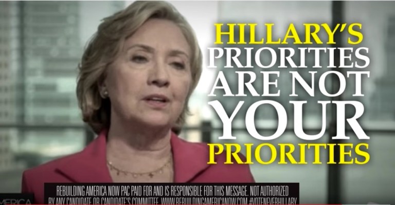 PAC Attacks Hillary Over Opposition to Redskins Team Name