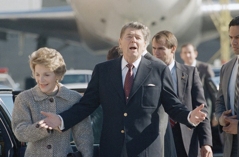 President Ronald Reagan outlined his vision of a North American free-trade zone as far back as 1979. (AP Photo/Doug Mills)