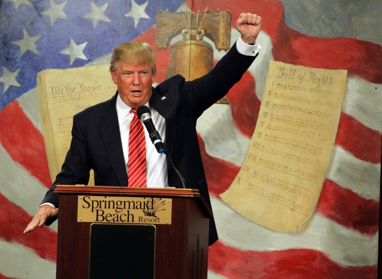 Trump and the Tea Party share some common goals, but they are not one in the same. (AP Photo/Willis Glassgow)