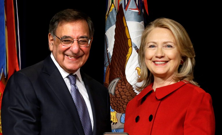 Former Defense Secretary Leon Panetta endorsed Hillary Clinton for the Democratic presidential nomination Thursday. (AP Photo/Jacquelyn Martin)