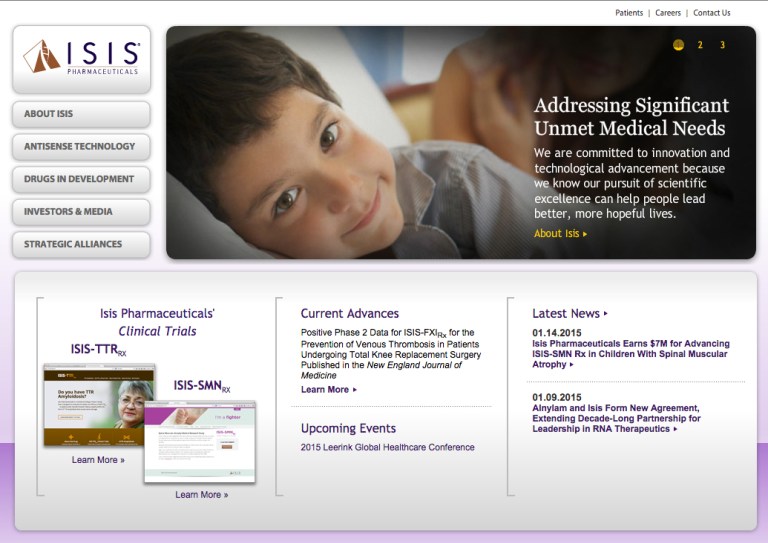 Unlike some other organizations, Isis pharmaceuticals has said it will keep the name.