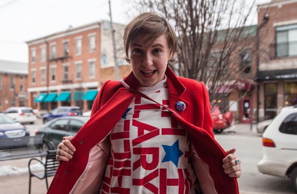 Lena Dunham posts photos of six-city stunt for Clinton