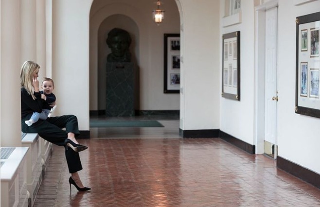 Ivanka Trump shares photo of her and baby son in White House