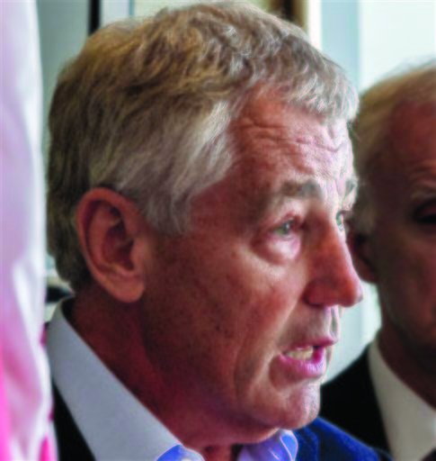 Former Nebraska Republican Sen. Chuck Hagel speaking in Omaha, Neb. President Barack Obama's possible pick of Republican Chuck Hagel to run the Pentagon raises serious concerns among some of his former Senate colleagues, who question his pronouncements on Iraq, Israel and the Middle East.    The reservations publicly expressed by a few Republicans and even a Democrat hardly rival the unyielding GOP objections to U.N. Ambassador Susan Rice, who withdrew from consideration  for secretary of state in the face of relentless attacks mostly over her public statements about the Sept. 11 assault on the diplomatic mission in Benghazi, Libya. (AP Photo/Nati Harnik)