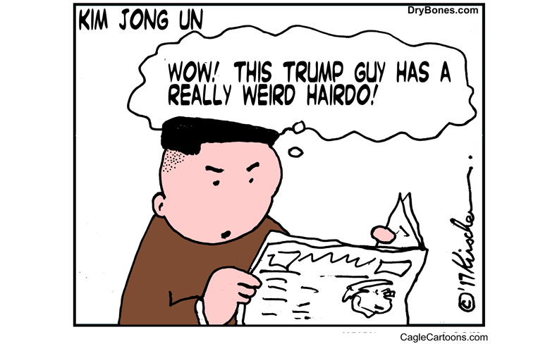 Editorial cartoon: Weird hairdos
