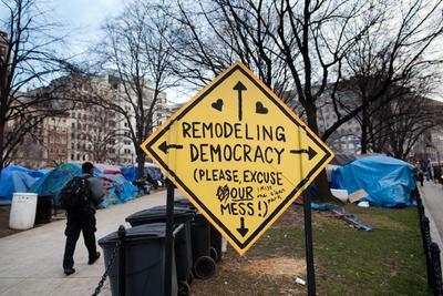 Occupy DC camp in McPherson Square. Occupy DC and Amnesty International protesters marched on the Supreme Court Wednesday and on the 10th anniversary of the opening of the Guantanamo Bay prison called on federal authorities to shut the facility down.