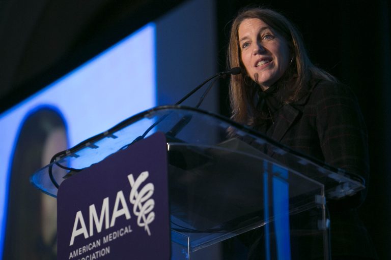 Secretary of Heath and Human Services, Syliva Burwell, speaks at the American Medical Association National Advocacy Conference in Washington, on Tuesday, Feb. 24, 2015. (Graeme Jennings/Examiner)