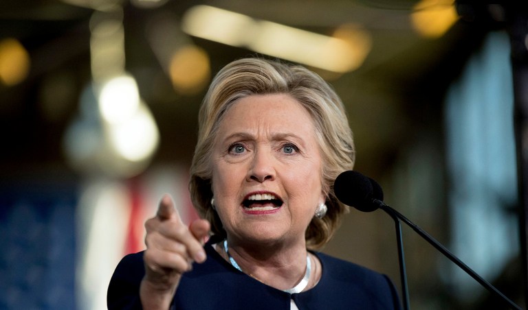 Trump previously claimed that Clinton's email controversy was larger than Watergate when he was campaigning last October. (AP Photo/Andrew Harnik)