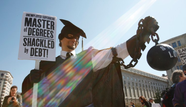Colleges tend to focus their financial aid dollars on low-income families, leaving middle-income students unable to meet the low-income cutoff for most financial aid programs at the college level and at the government level. (AP Photo/Jacquelyn Martin)