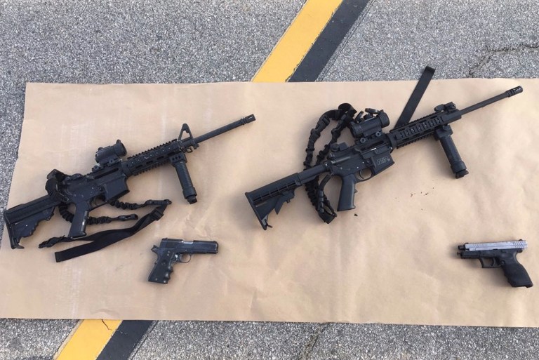 A liberal New York Times columnist reacted to the mass shooting in San Bernardino, Calif., by calling for more gun control, though he admitted there's no telling if new laws would have prevented the tragedy. (San Bernardino County Sheriff's Department via AP)
