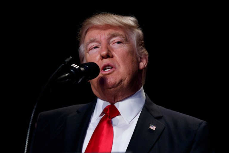 Repealing the Johnson Amendment would allow religious leaders to speak freely about politics in houses of worship. (AP Photo/Evan Vucci)