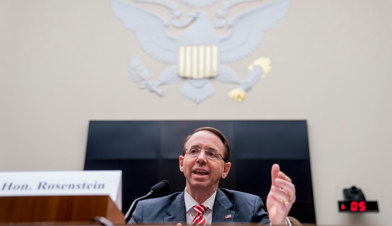 Justice Department chief spokeswoman Sarah Isgur Flores reiterated that Deputy Attorney General Rod Rosenstein said before Congress on Wednesday that 