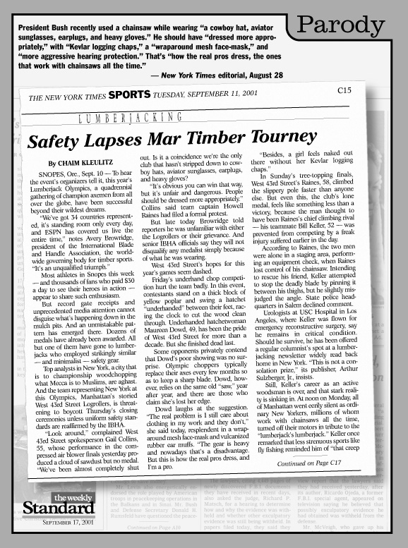 The lumberjacks of West 43rd Street