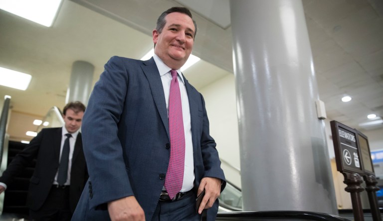 A law firm dedicated to religious liberty, awarded Cruz with an award for his efforts on behalf of veterans, the protection of veterans memorials, and his commitment to the cause of religious freedom. (AP Photo/J. Scott Applewhite)
