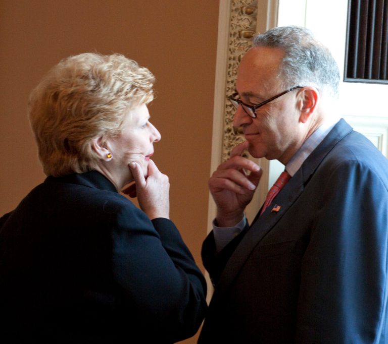 Sens. Debbie Stabenow, D-Mich., and Chuck Schumer, D-N.Y., say the 1.7 percent improvement in the nation's economy is too low. (AP File)