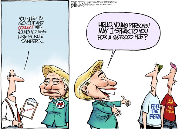 Editorial cartoon: Hello young persons!