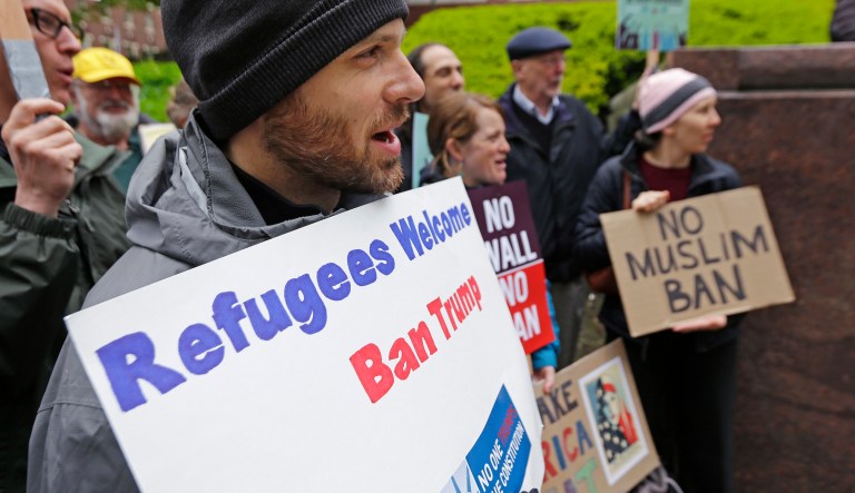 The new 45,000 figure is a 10 percent drop from the 50,000 refugees the State Department had indicated it would admit next fiscal year. (AP Photo/Ted S. Warren)