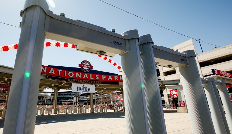 The congressional baseball game is scheduled for 7:05 p.m. Thursday at Nationals Park. (AP Photo/Andrew Harnik)