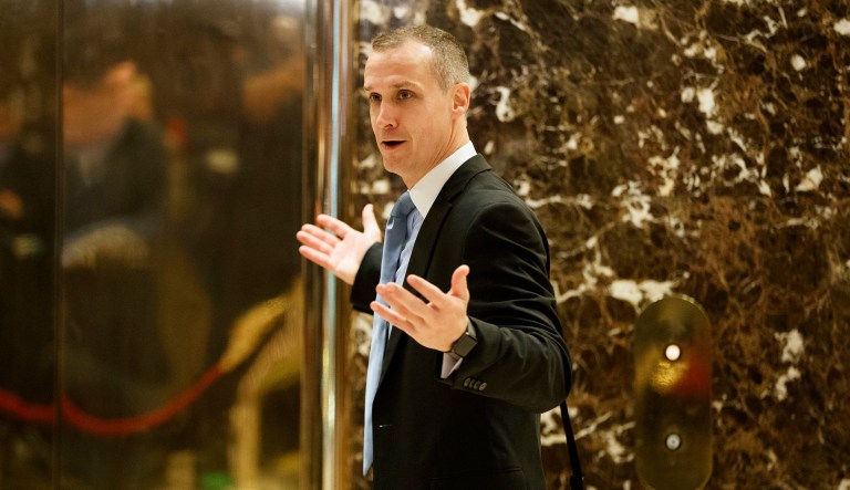 Corey Lewandowski, President Trump's first campaign manager, denied Thursday that he is currently working for a payday lending company that has prompted conflict-of-interest questions tied to his relationship to the White House. (AP Photo/Evan Vucci)