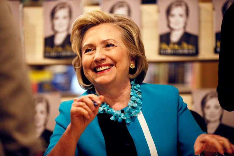 Hillary Rodham Clinton signs copies of her new book 