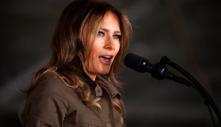 The first lady will speak at a luncheon hosted by the U.S. Mission to the United Nations on Wednesday afternoon. (AP Photo/Evan Vucci)