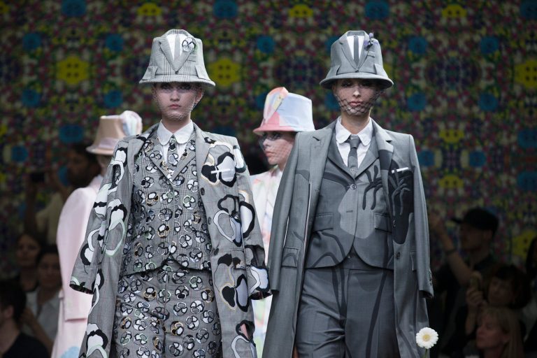 The Thom Browne Spring 2015 collection is modeled during Fashion Week, Monday, Sept. 8, 2014, in New York. (AP Photo/John Minchillo)