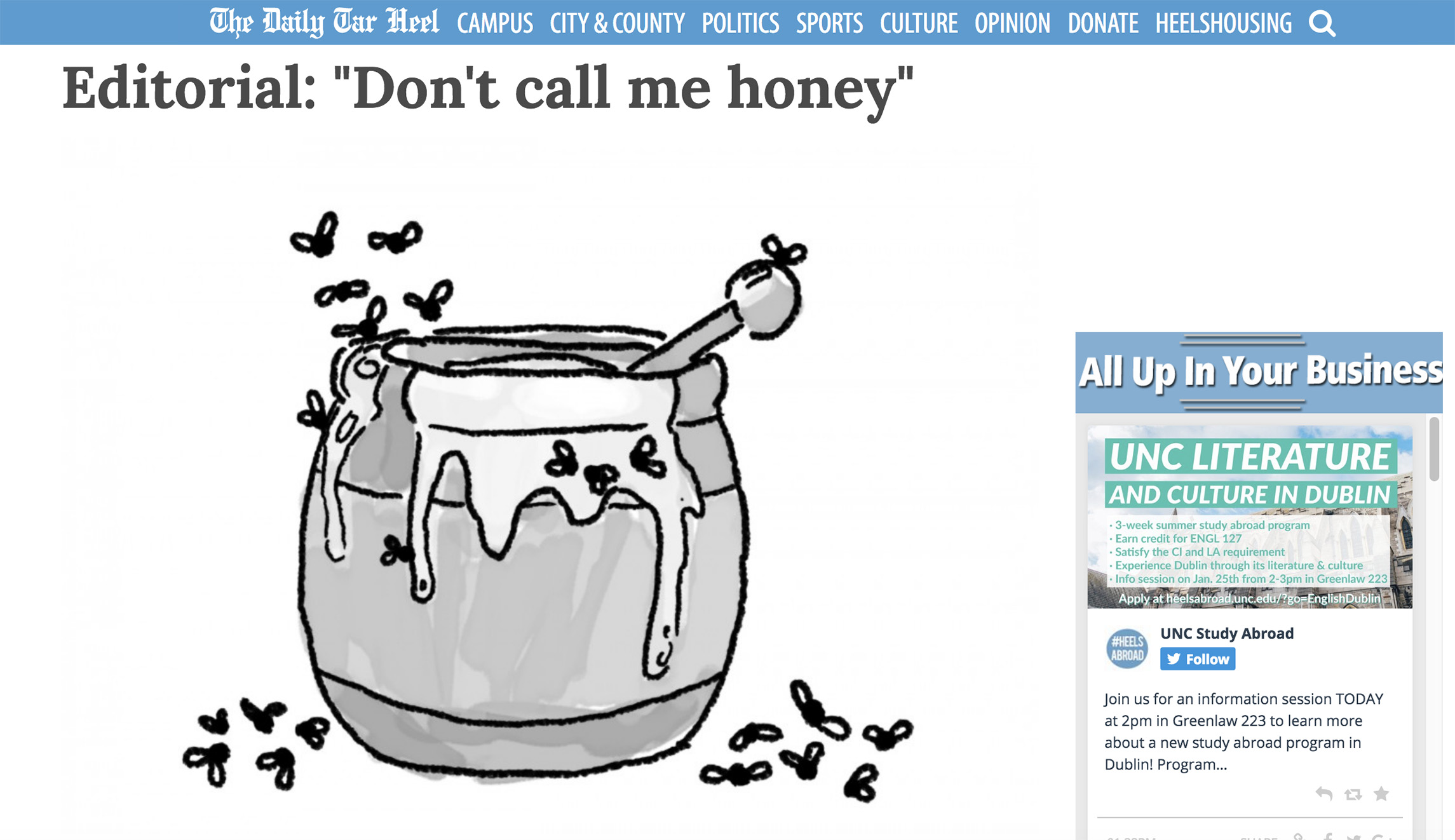 College editorial board takes feminism to new heights condemning pet names ‘honey’ and ‘hon’