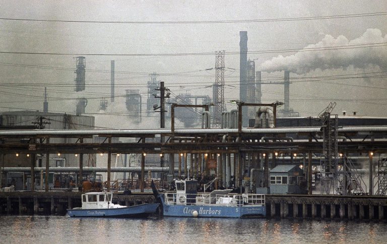 The development reflects increases in oil and natural gas development along with boosts to energy efficiency and renewable energy.Â (AP Photo)