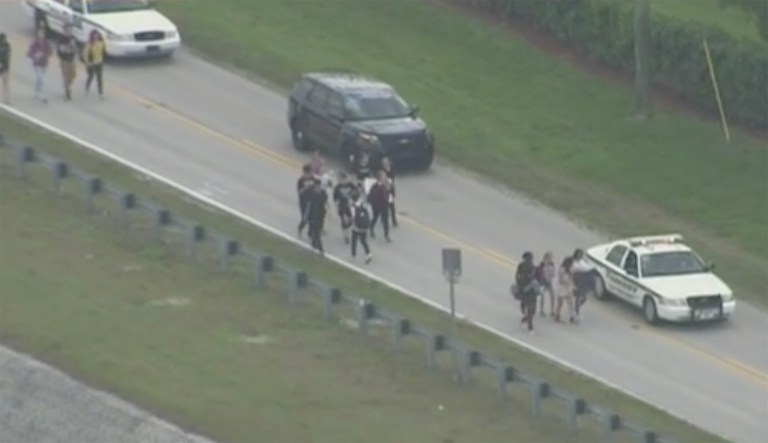 Students in the Tuesday march hope to call on other students in the region to get involved in the protests. (@CBSNews/Twitter)