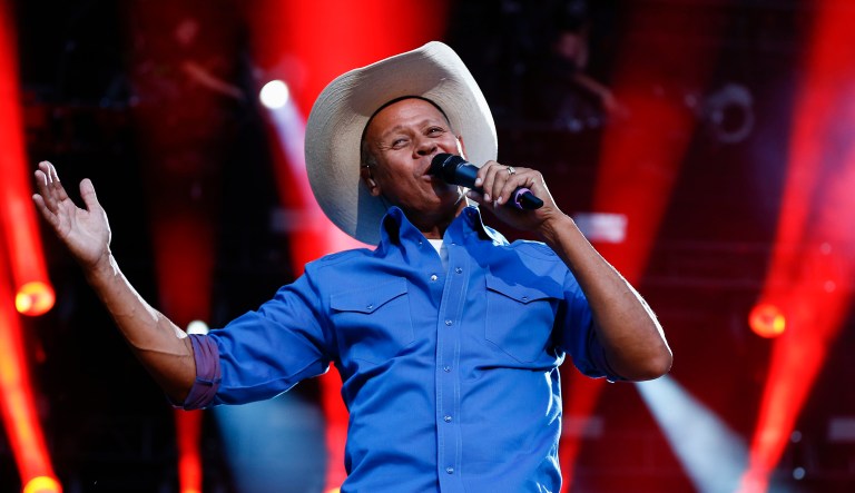 Neal McCoy (pictured above) recorded a country song in October that took jabs at protests started by former San Francisco 49ers quarterback Colin Kaepernick. The Facebook Live video has since gone viral. (Photo by Al Wagner/Invision/AP)