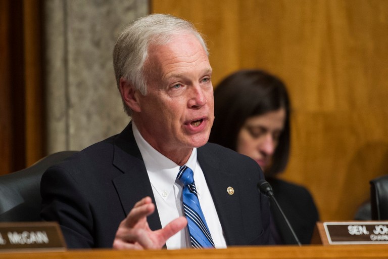 Senate Homeland Security Committee Chairman Ron Johnson believes President Trump's border wall proposal is a metaphor for securing the border. (AP Photo/Cliff Owen)