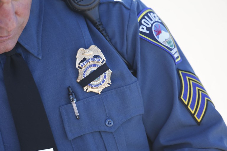 Forty-one officers were killed in the line of duty in 2015, the FBI said, a 20 percent decrease from 2014. (AP Photo/David Zalubowski, File)