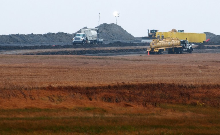 In this Oct. 11, 2013 file photo, cleanup continues at the site of an oil pipeline leak and spill north of Tioga, N.D. North Dakota, the nationâs No. 2 oil producer behind Texas, recorded nearly 300 oil pipeline spills in less than two years, state documents show. None of them were reported to the public. According to records obtained by the Associated Press, the pipeline spills, many of them small, are among some 750 âoil field incidentsâ that have occurred since January 2012 without public notification. (AP File)