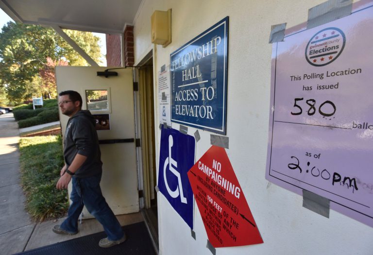 Trump got 41 percent of the under-$50K vote, compared to Romney's 38 percent. (Hyosub Shin/Atlanta Journal-Constitution via AP)