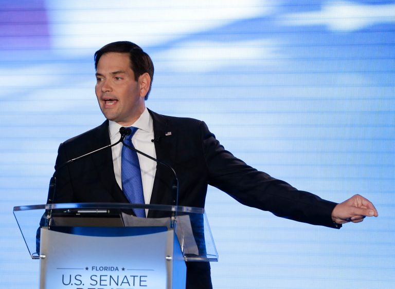 Marco Rubio has commented on emails and information released by the FBI that have been damaging to Democratic presidential nominee Hillary Clinton, but he has avoided discussing WikiLeaks info. (AP Photo)
