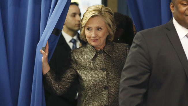 Hillary Clinton is wooing Wall Street donors Thursday. AP Photo