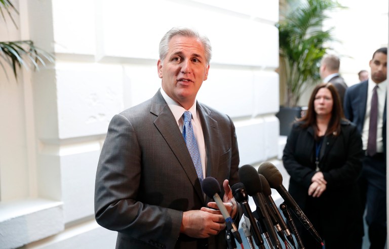 House Majority Leader Kevin McCarthy, R-Calif., above, and House Foreign Affairs Committee Chairman Ed Royce, R-Calif., announced a Thursday floor vote on the resolution opposing the UN's move.
		(AP Photo/Alex Brandon, File)