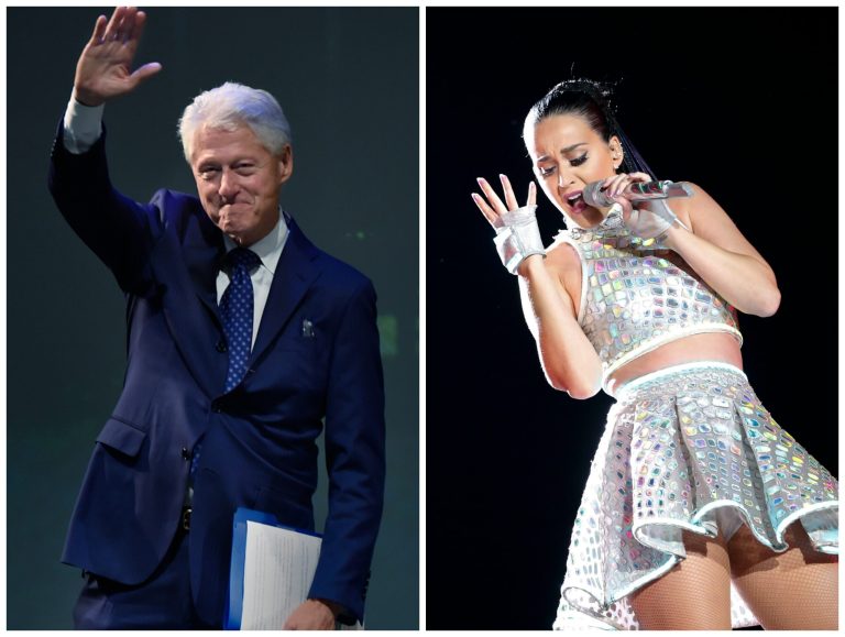 Katy Perry's lyrics may have some echoes of the former president's salacious past. (AP Photos)