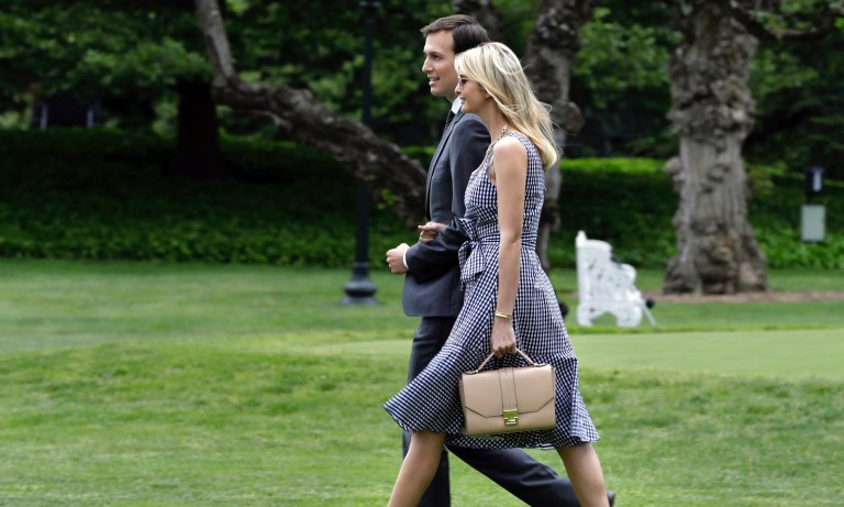 Kushner and Ivanka Trump, who are practicing Orthodox Jews, are not allowed to ride in a vehicle on Shabbat, which begins on Fridays at sunset and ends after sunset Saturday. (AP)
