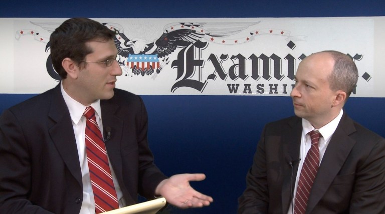 Yuval Levin, right, talks with Philip Klein of the Washington Examiner about reform conservatism in the lastest installment in the Examiner's 